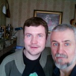 С сыном Антоном.